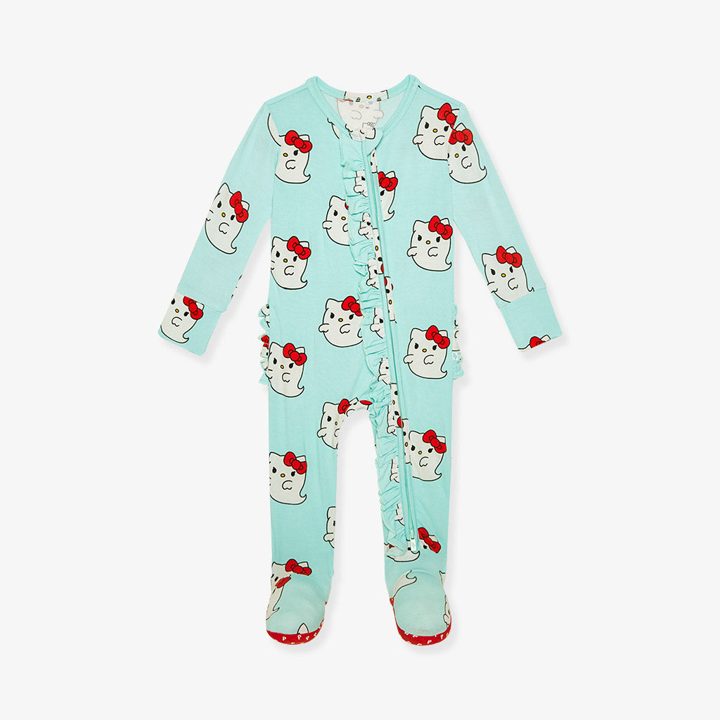 Hello Kitty® Ghost Footie Ruffled Zippered One Piece