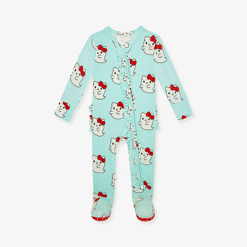 Hello Kitty® Ghost Footie Ruffled Zippered One Piece
