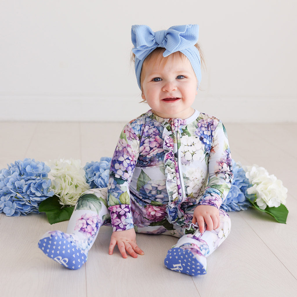 Kara Footie Ruffled Zippered One Piece