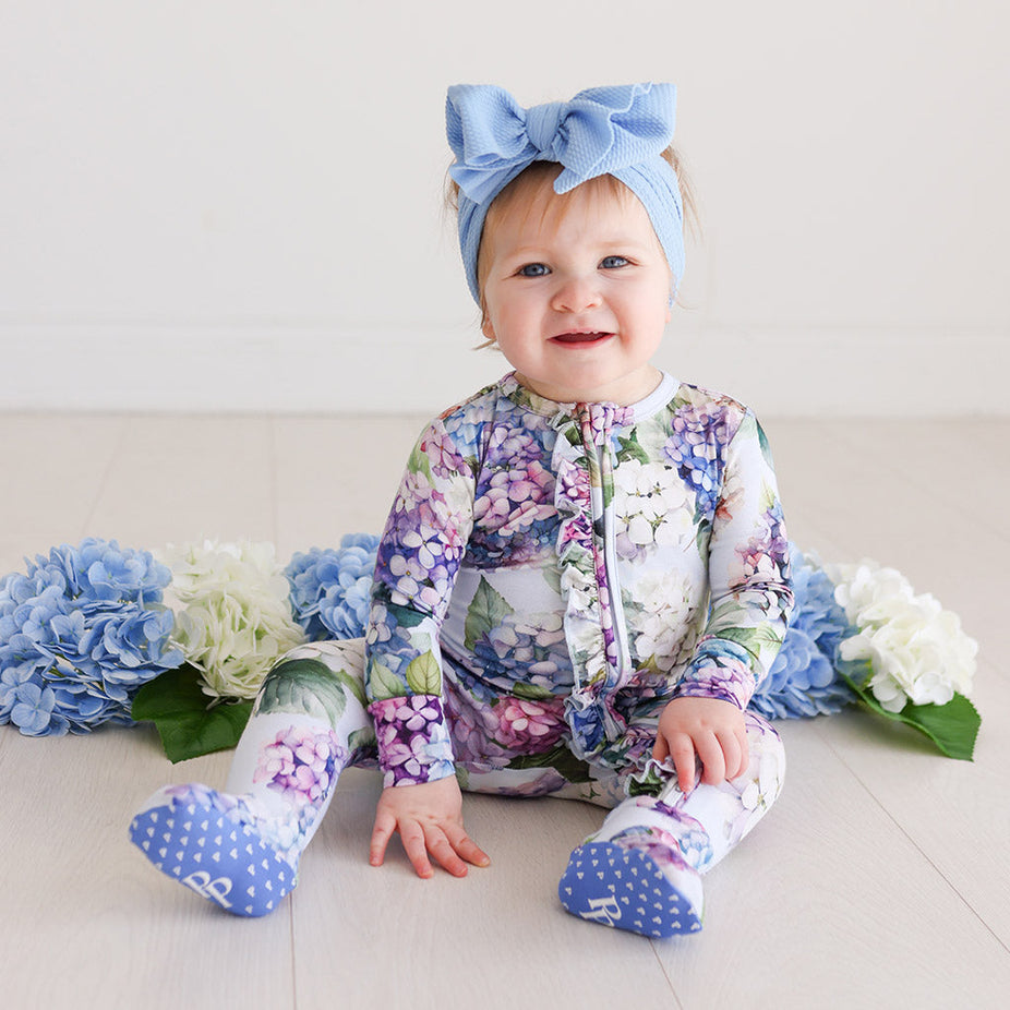 Kara Footie Ruffled Zippered One Piece
