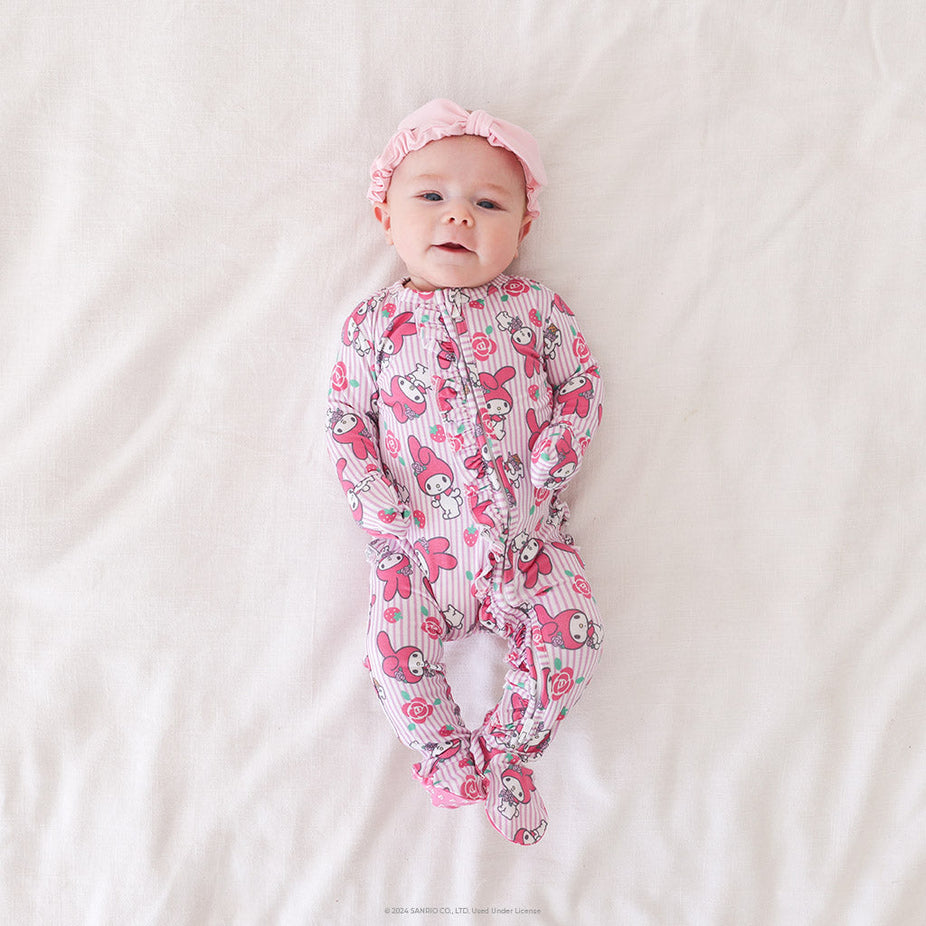 My Melody® Springtime Footie Ruffled Zippered One Piece