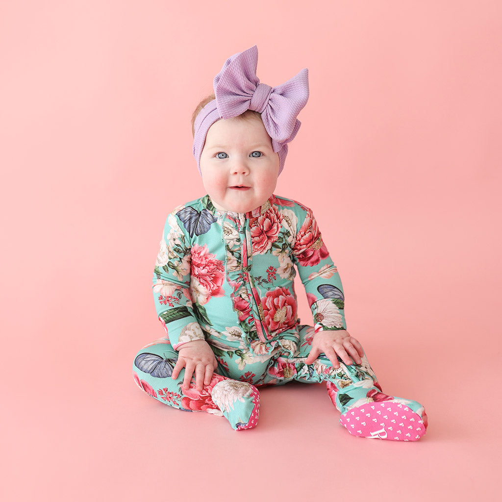 Nikki Danielle Footie Ruffled Zippered One Piece