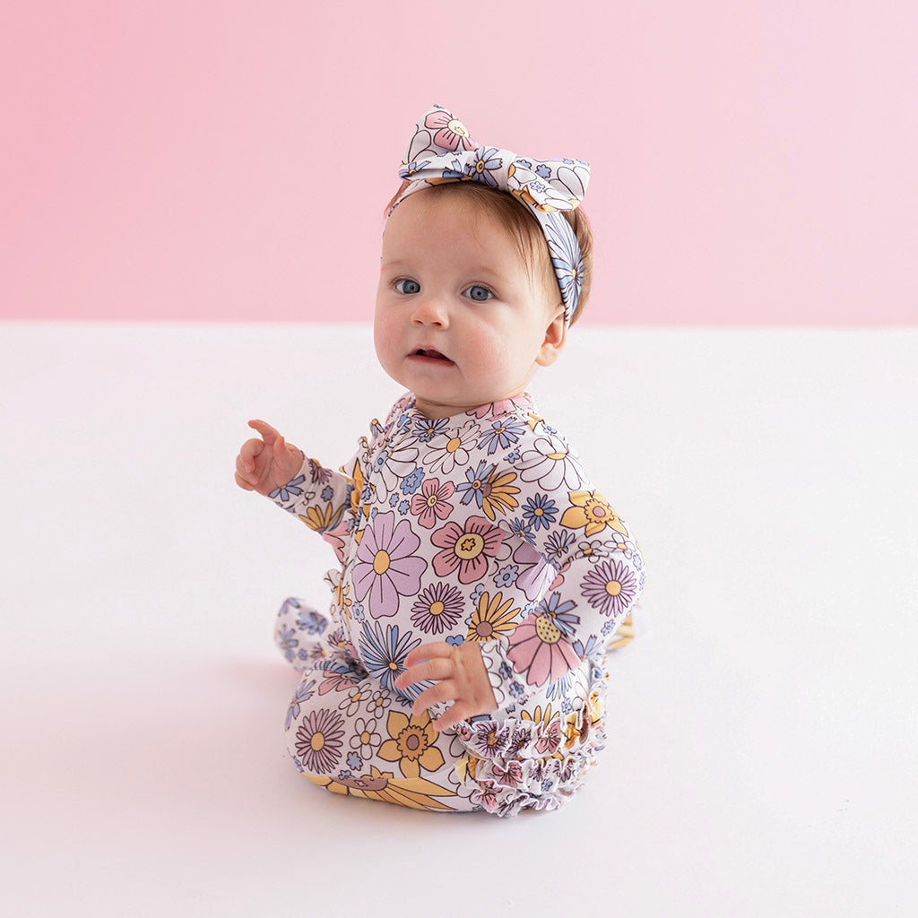 Presley Jane Footie Ruffled Zippered One Piece