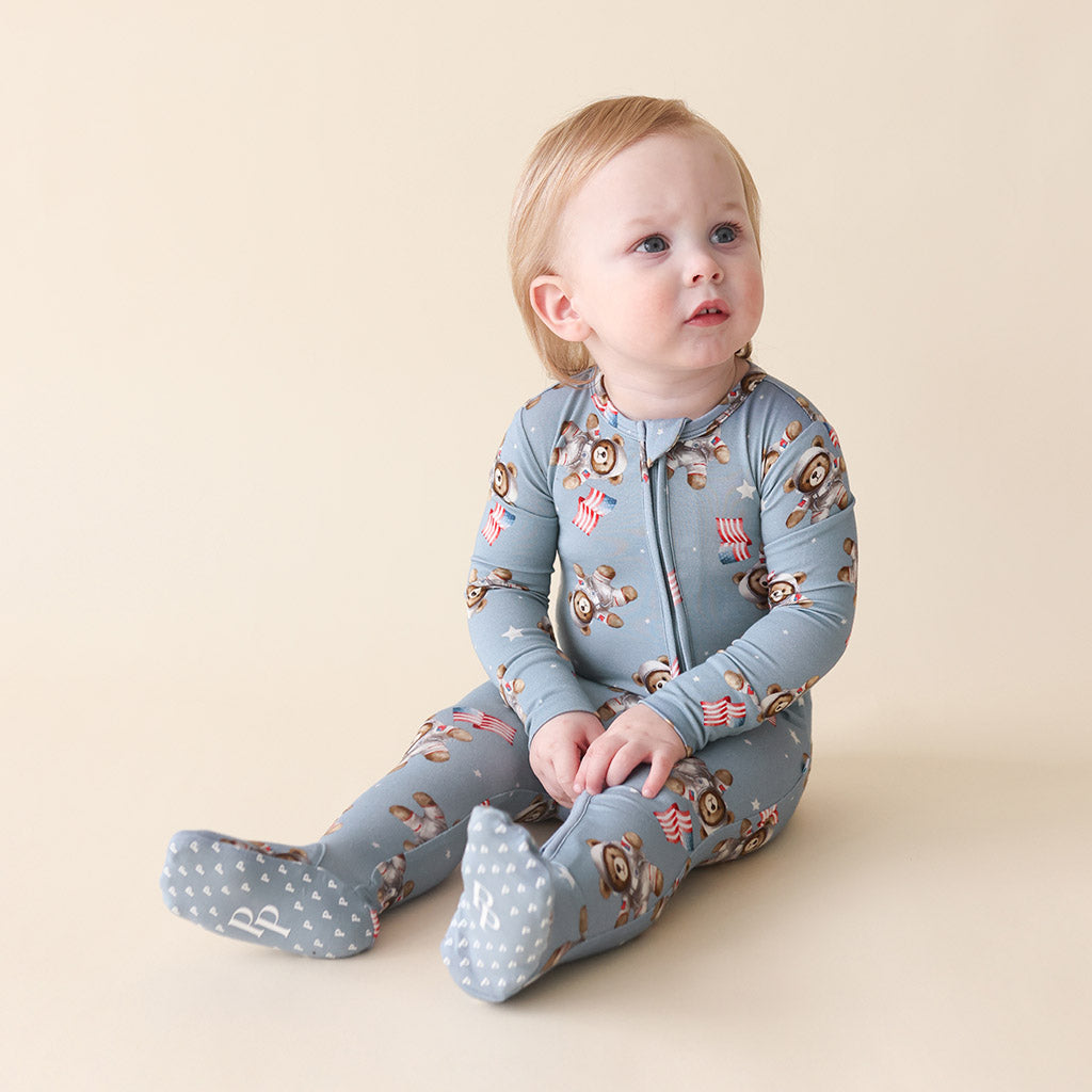 Neil Footie Zippered One Piece