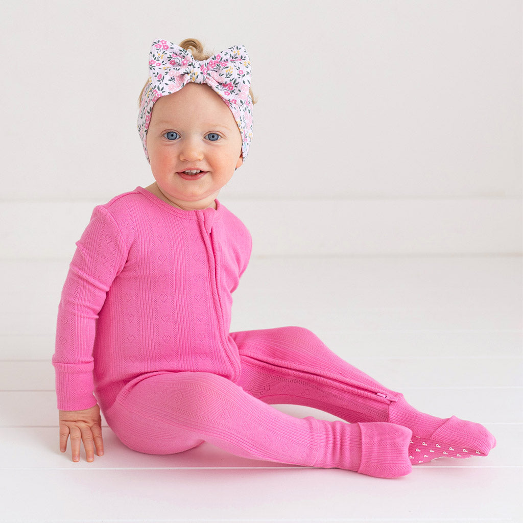 Cruisin' Pink Pointelle Convertible One Piece