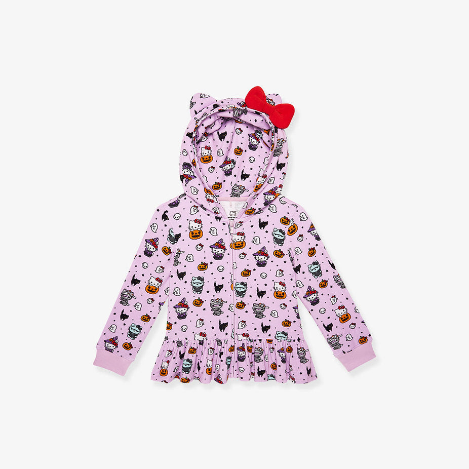 Hello Kitty® Monsters French Terry Ruffled Zip Hoodie