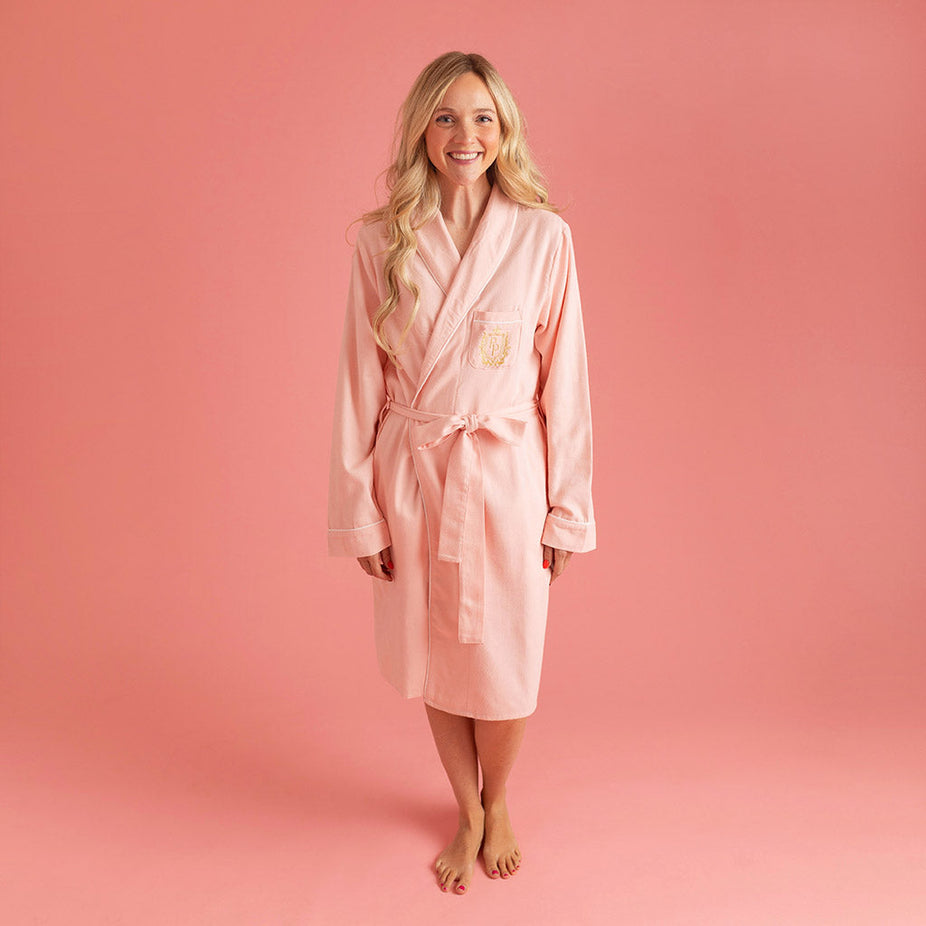 Powder Pink Flannelette Luxe Robe