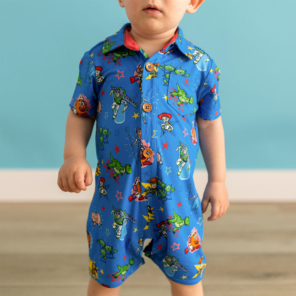 Disney Toy Story Short Sleeve Collared Henley Shortall