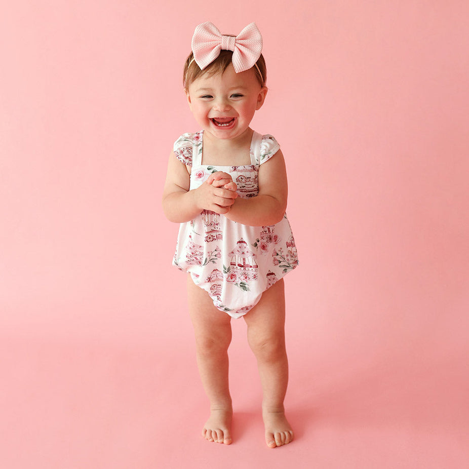 Parisian Carousel Ruffled Bubble Romper