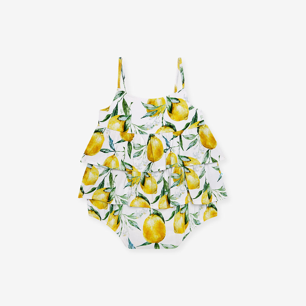 Limoncello Ruffled Bubble Romper