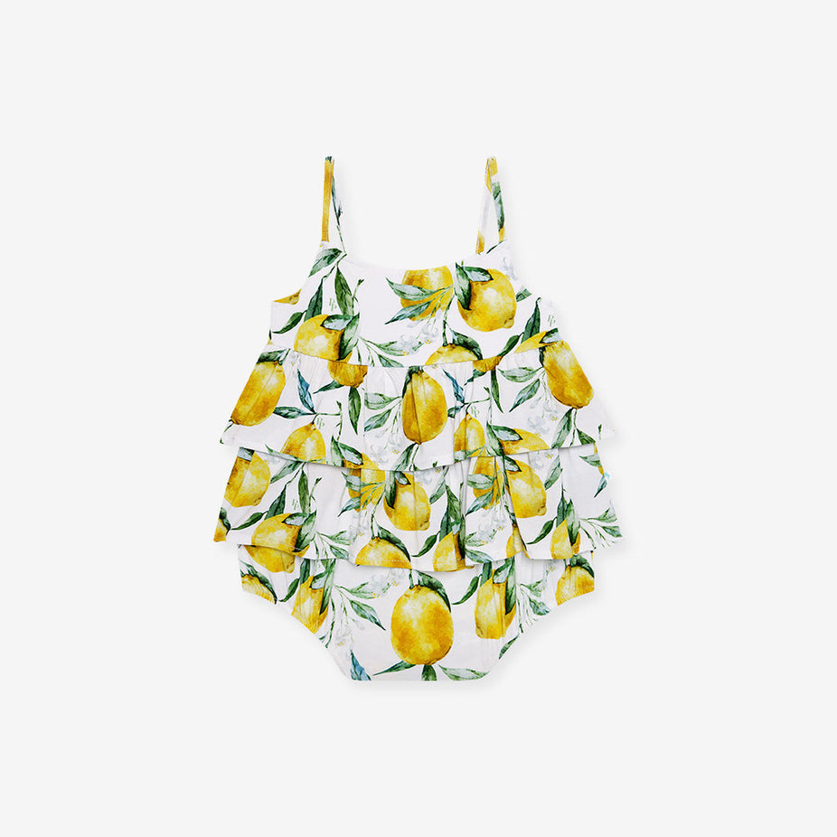 Limoncello Ruffled Bubble Romper