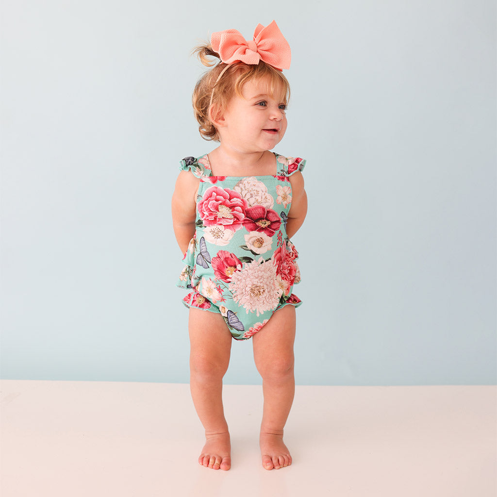 Nikki Danielle Ruffled Strap Bubble Romper
