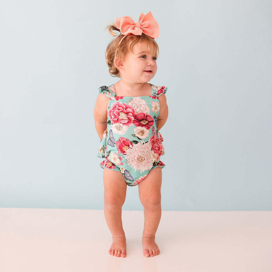 Nikki Danielle Ruffled Strap Bubble Romper