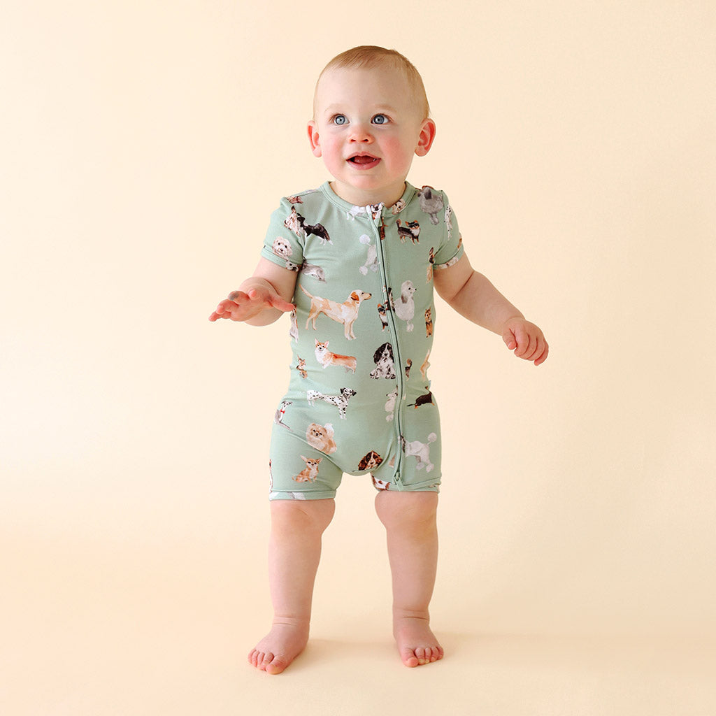 Posh Puppies Zippered Romper