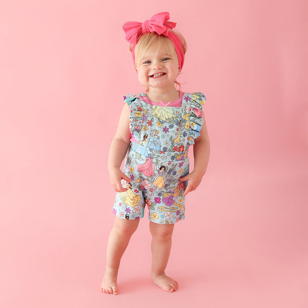 Disney Princesses French Terry Short Overalls