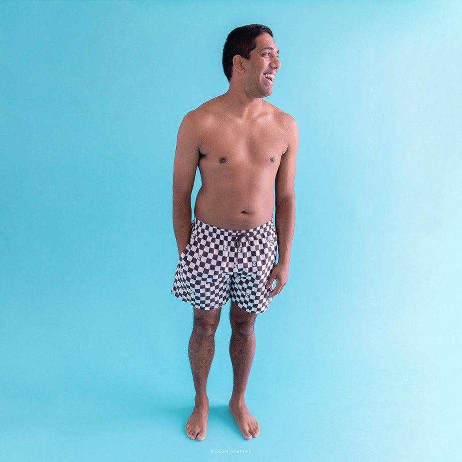 Hot Wheels™ Retro Checker Men's Swim Trunks