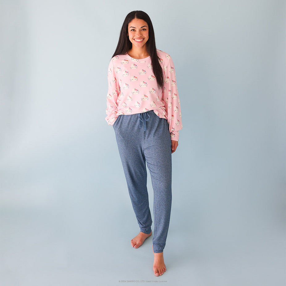 Pastel Pink Hello Kitty® Women's French Terry Sweatshirt
