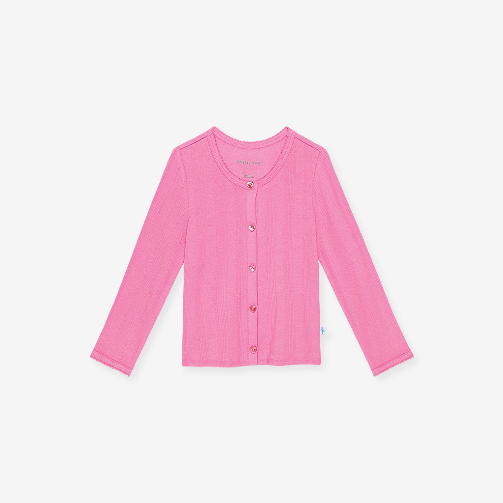 Cruisin' Pink Pointelle Cardigan