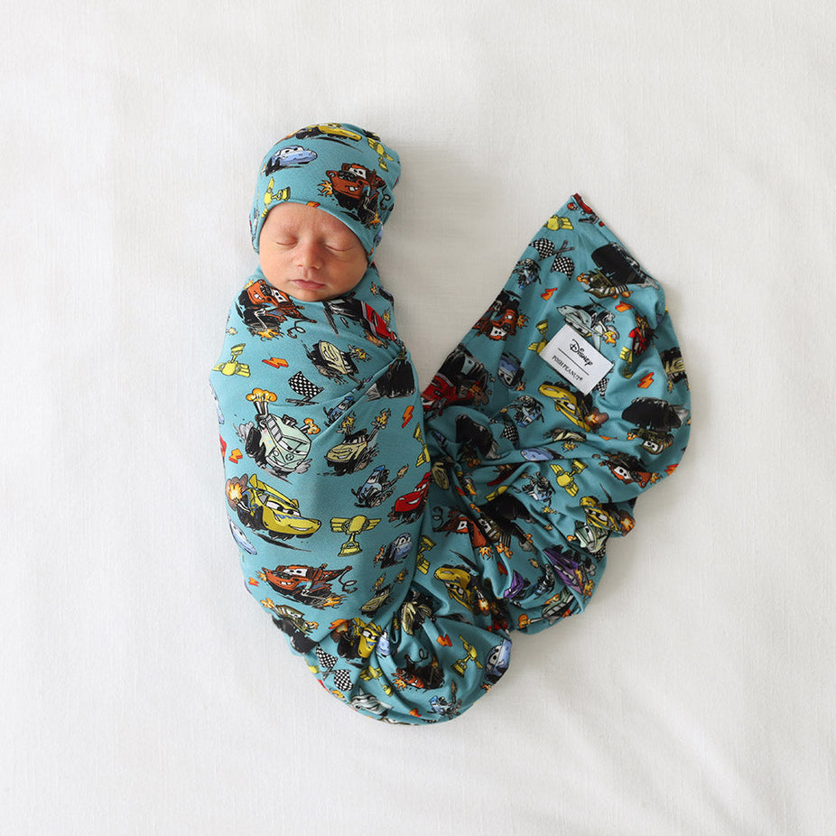 Disney Pixar Cars Swaddle Beanie Set