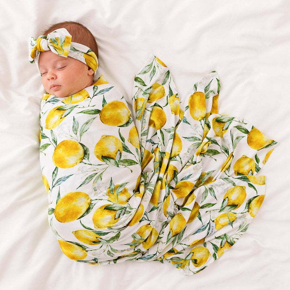 Limoncello Swaddle Headband Set