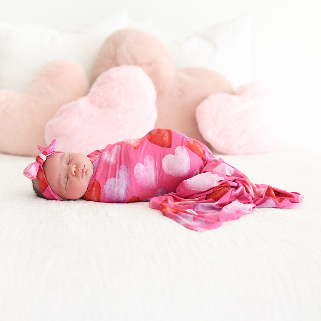 Posh Valentine Swaddle Headband Set