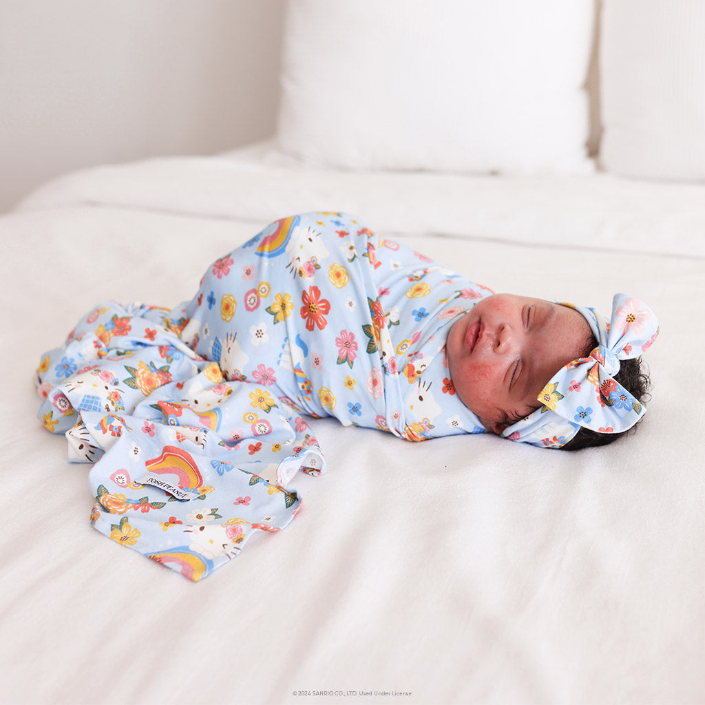 Springtime Blue Hello Kitty® Swaddle Headband Set