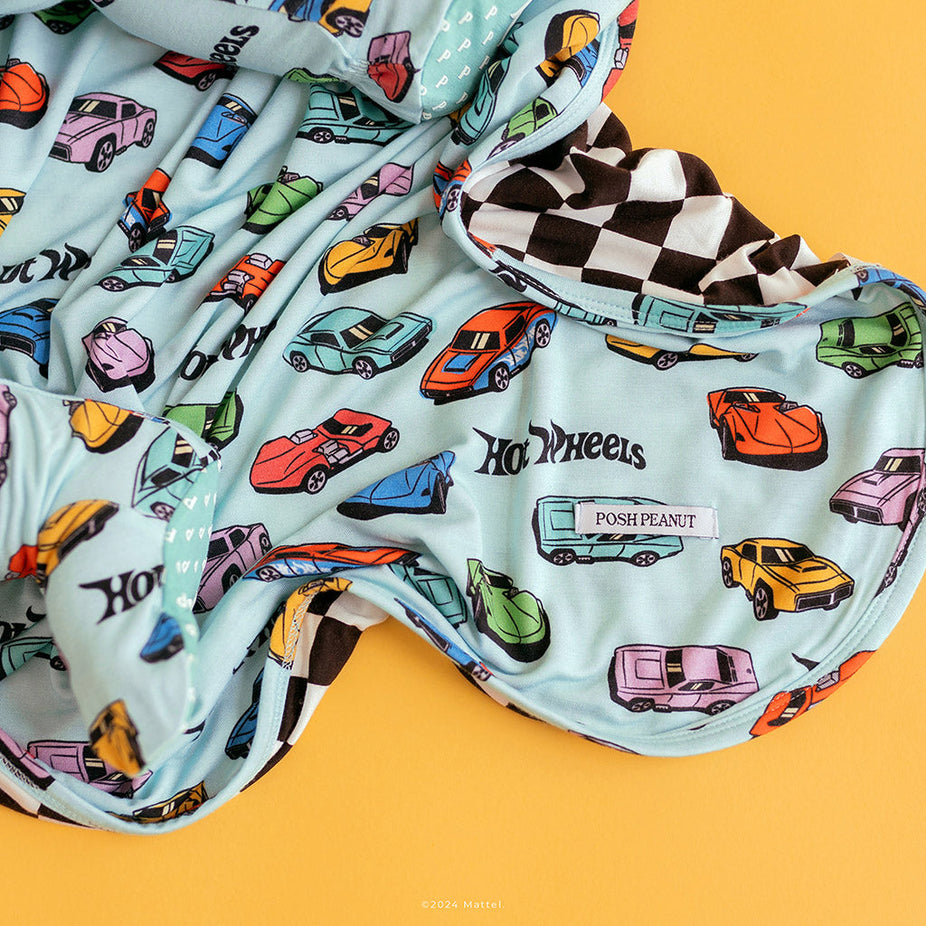 Retro Hot Wheels™ & Hot Wheels™ Retro Checker Patoo® Blanket