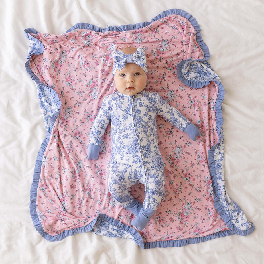 Briar & Butterfly Parade Ruffled Luxette Patoo® Blanket