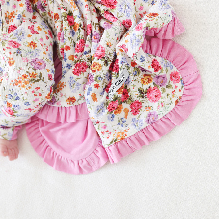 Elena Blake & Elena Pink Ruffled Luxette Patoo® Blanket