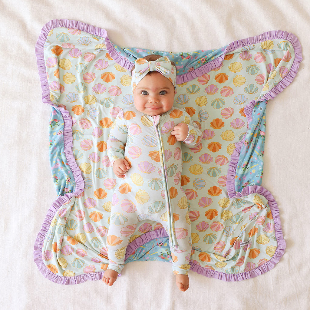 Shelly & Cady Ruffled Luxette Patoo® Blanket