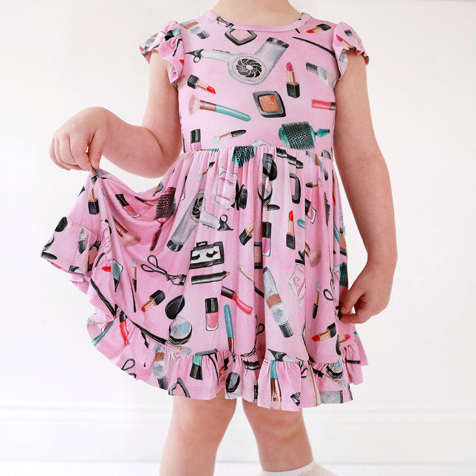 Posh Beauty Salon Ruffled Twirl Dress
