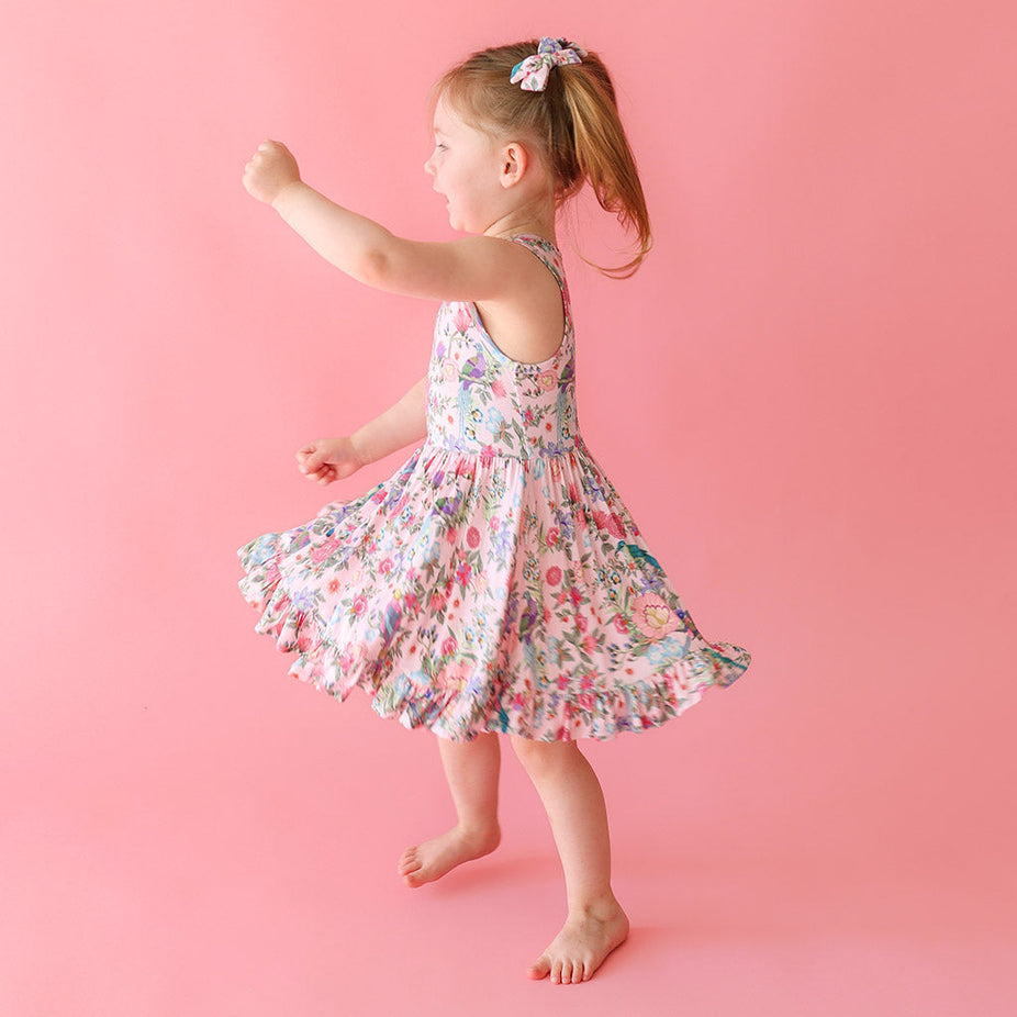 Christine Racerback Ruffled Twirl Dress