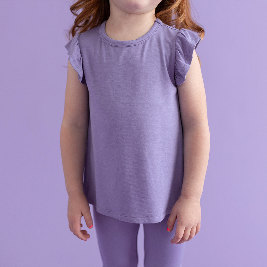 Bonny Purple Ruffled Tee