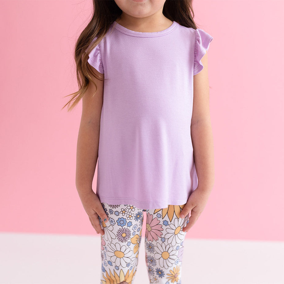 Raya Purple Ruffled Tee
