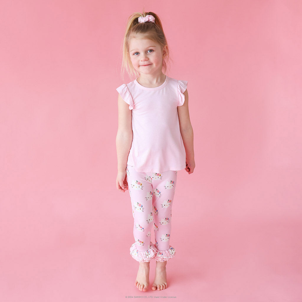 Springtime Pastel Pink Ruffled Tee