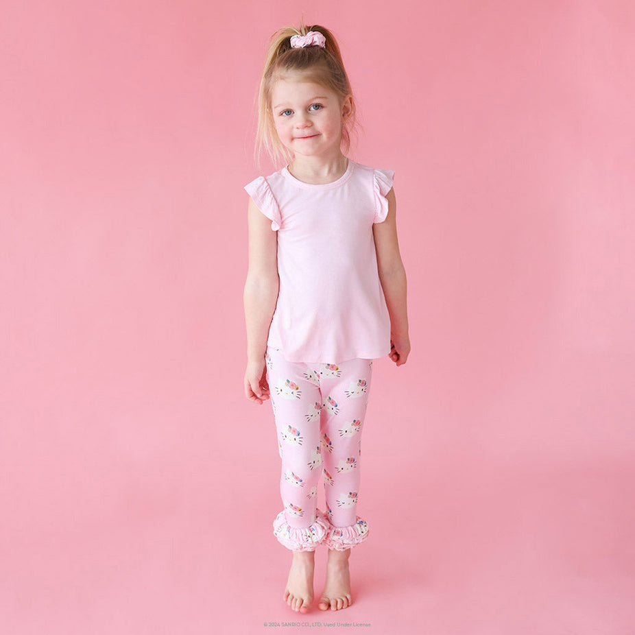 Springtime Pastel Pink Ruffled Tee