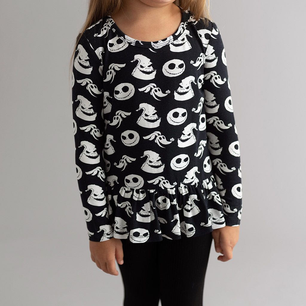 Disney The Nightmare Before Christmas Nightmare Medley Ruffled Top