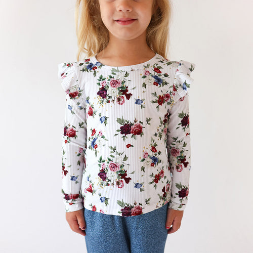 Philippa Ruffled Shoulder Top