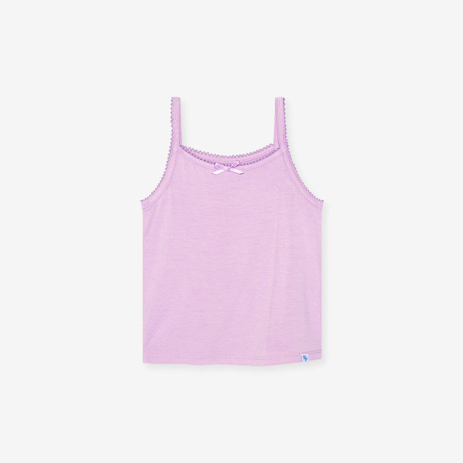 Raya Purple Girls' Picot Cami