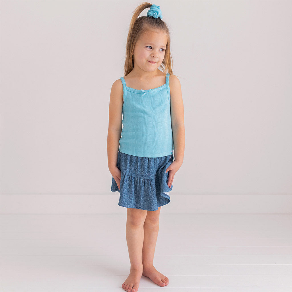 Spring Dusk Blue Pointelle Cami