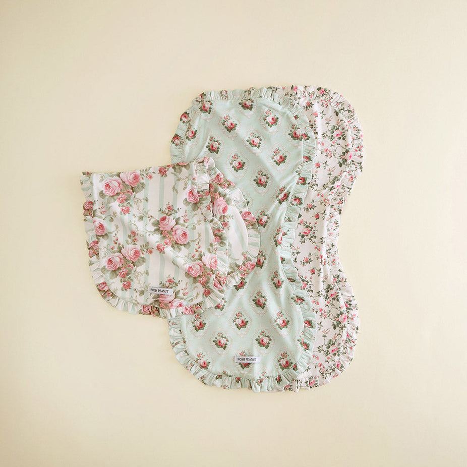 Trixie Ruffled Burp Cloth Set