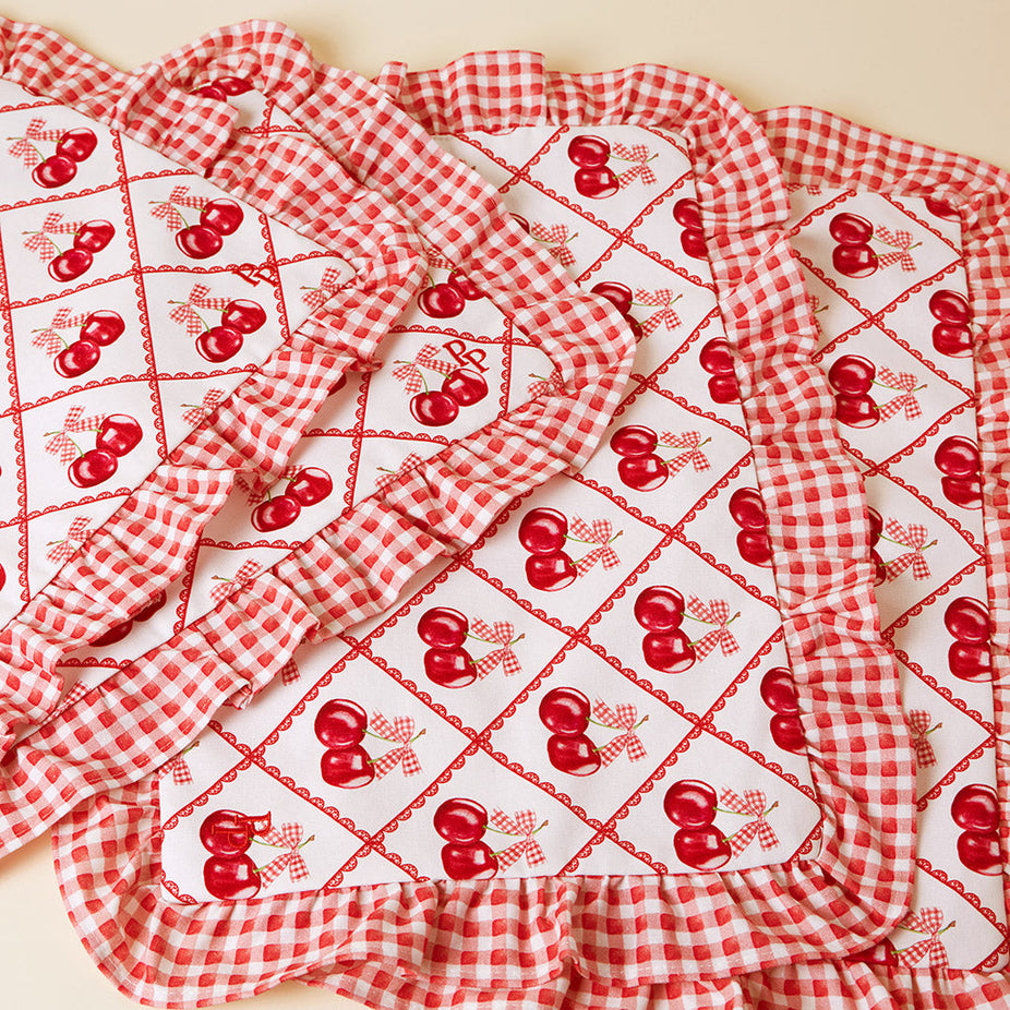Cheryl Ruffled Placemat Set