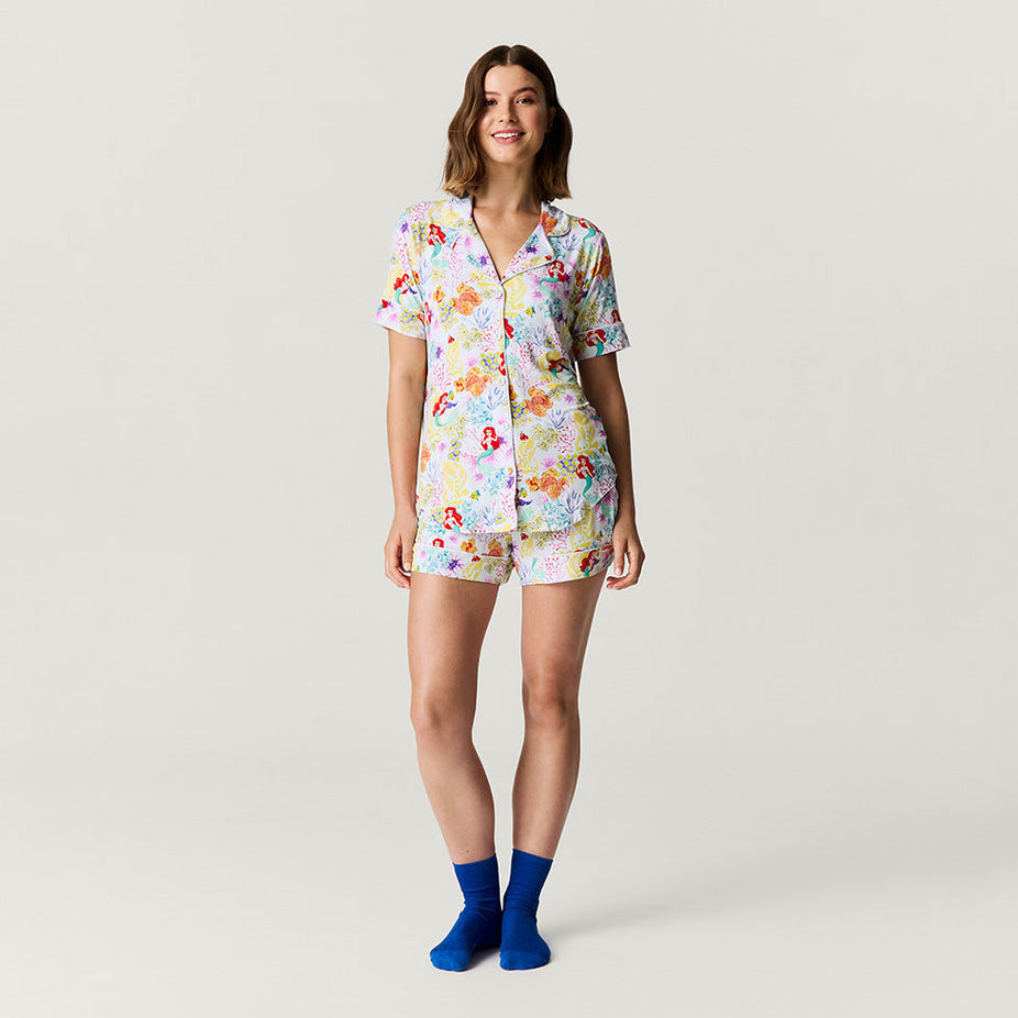 Disney Princess Ariel Women's Luxe Pajama Short Set
