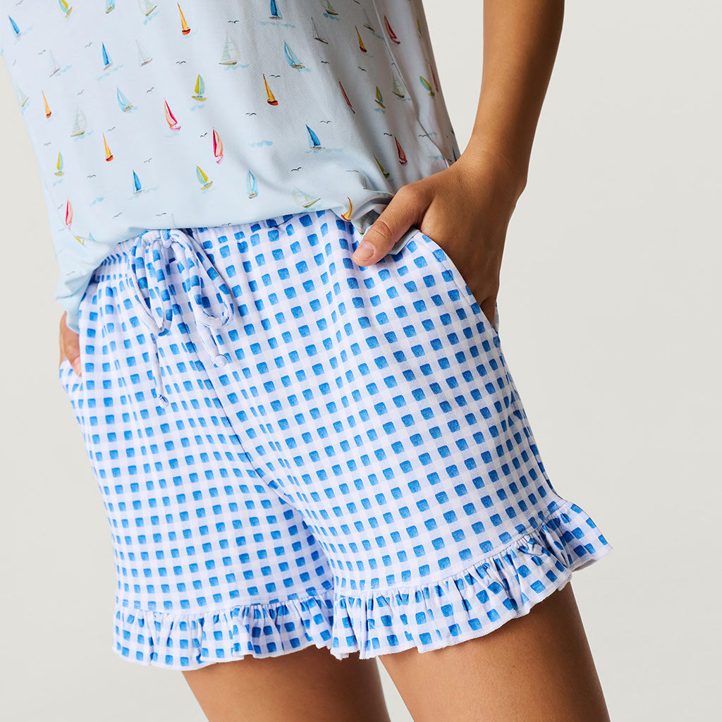 Paulie Women's French Terry Ruffled Shorts
