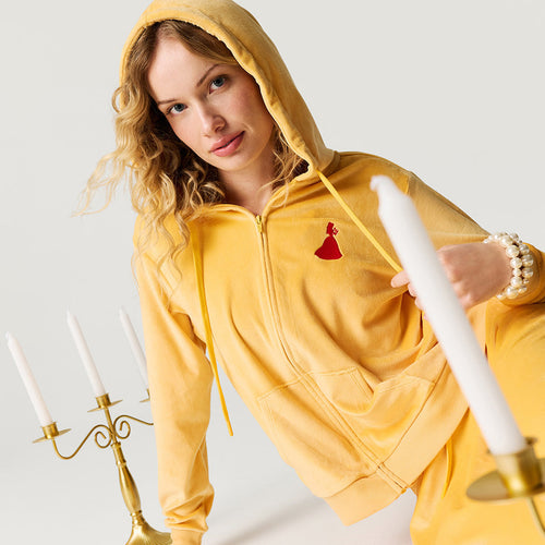 Disney Belle Women's Velour Zip Hoodie