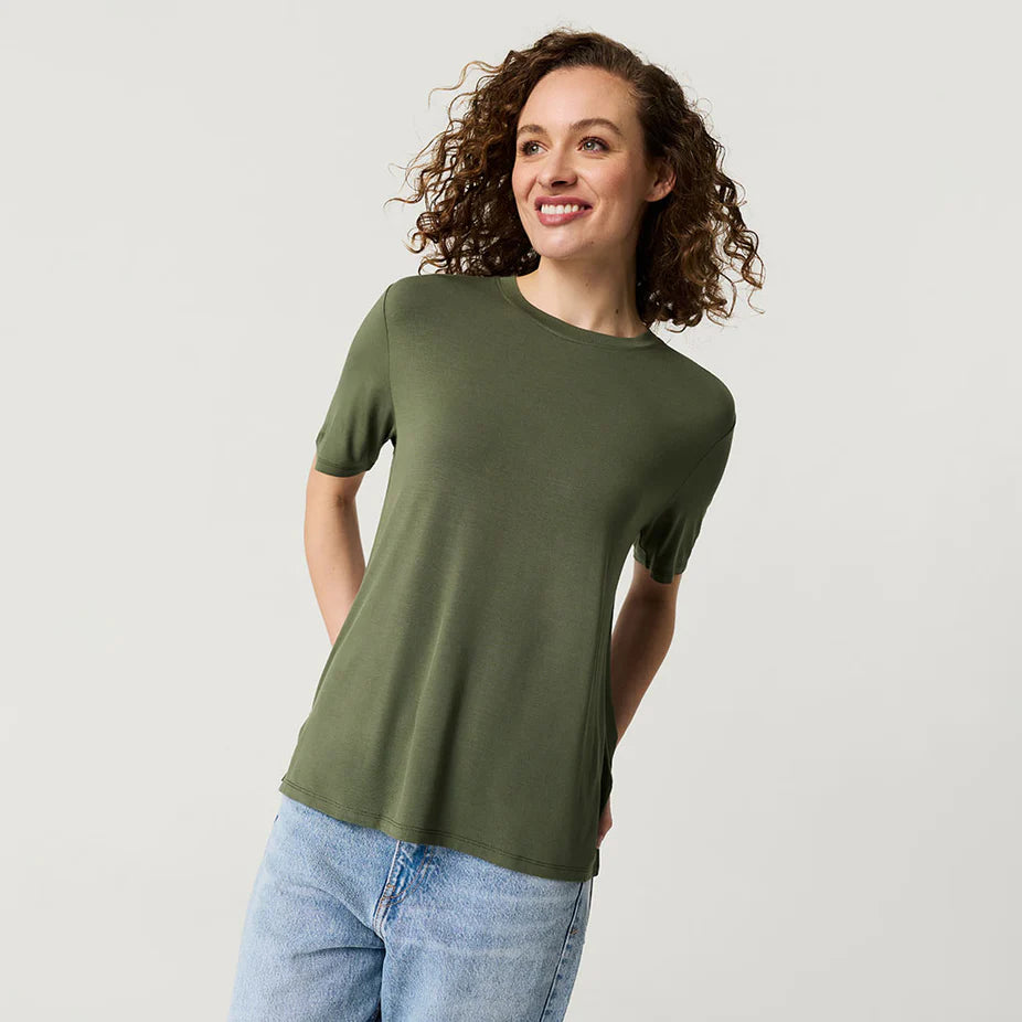 Women's Olive Loose Tee