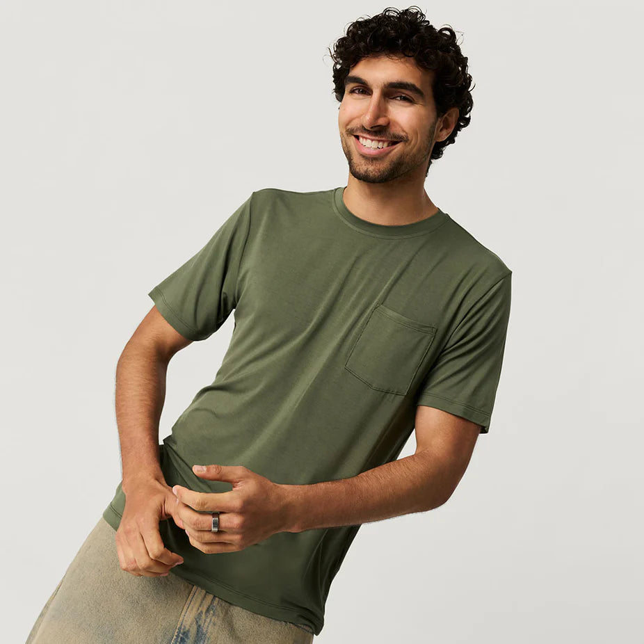 Men's Olive Pocket Tee