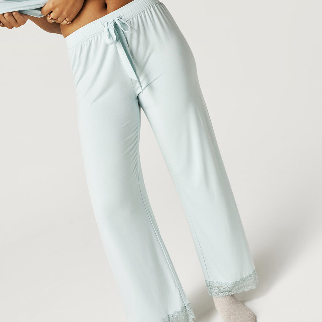 Misty Blue Women's Lace Pajama Pants