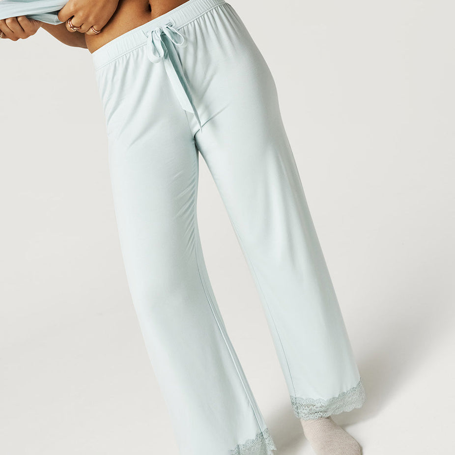Misty Blue Women's Lace Pajama Pants