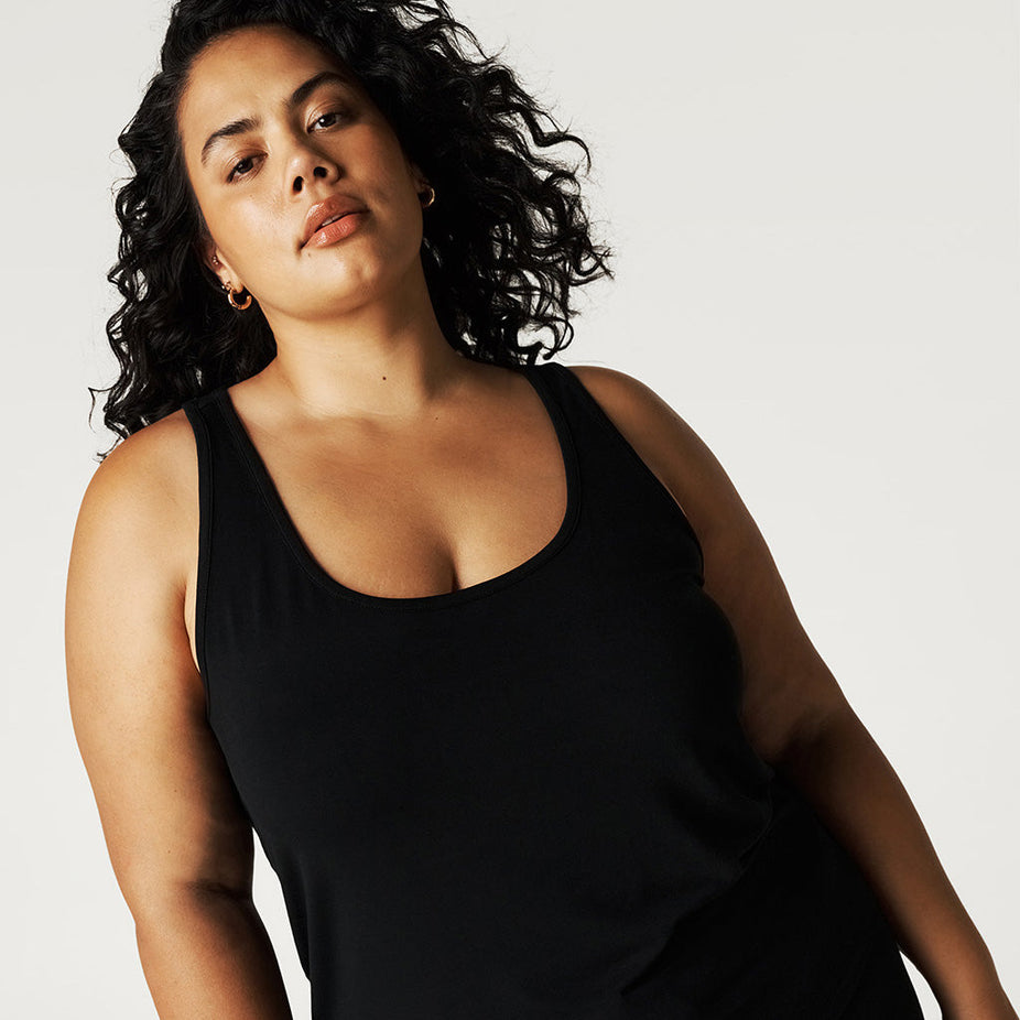 Women's Black Lace Racerback Tank